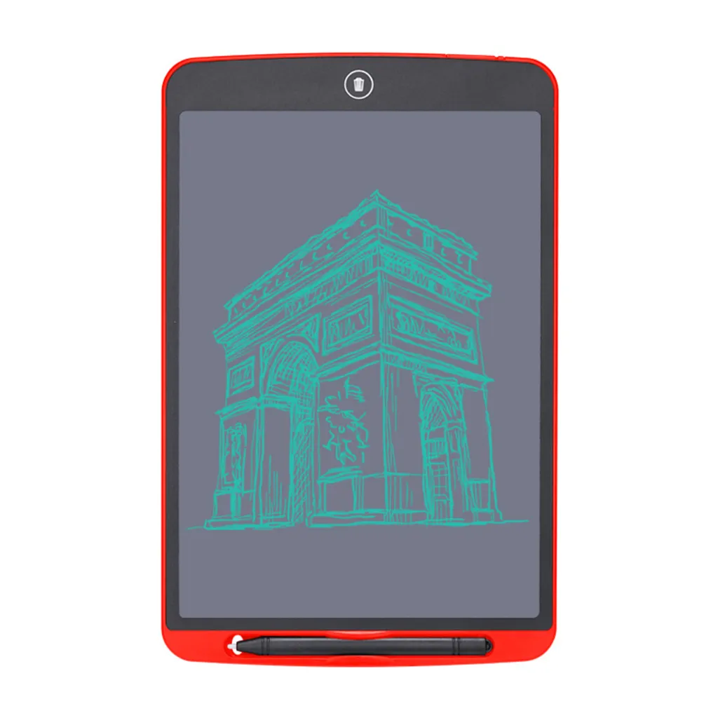 12 -Zoll -LCD Electronic Tablet Zeichnung Schreibbrettnotiz für Kid Graffiti-Rot 2#